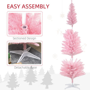 6' Pre Lit Artificial Pencil Christmas Trees, Xmas Tree with Realistic Branches and Warm White LED Lights – view 20