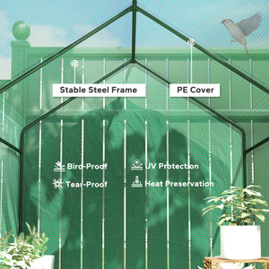 73" x 47" x 75" Walk-in Greenhouse Outdoor Portable Plant Flower Growth Warm House Garden Tunnel Shed – view 10