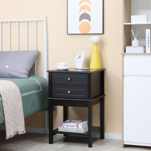 Modern Sofa Side Table, Accent End Table with Drawers and Storage Shelf – view 4
