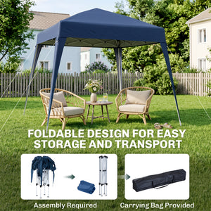 8' x 8' Pop Up Canopy, Outdoor Folding Tent, Portable Party Tent with Carrying Bag for Camping, Party – view 4