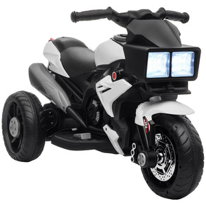 Aosom Kids Electric Pedal Motorcycle Ride-On Toy 6V Battery Powered w/ Music Horn Headlights Motorbike for Girls Boy