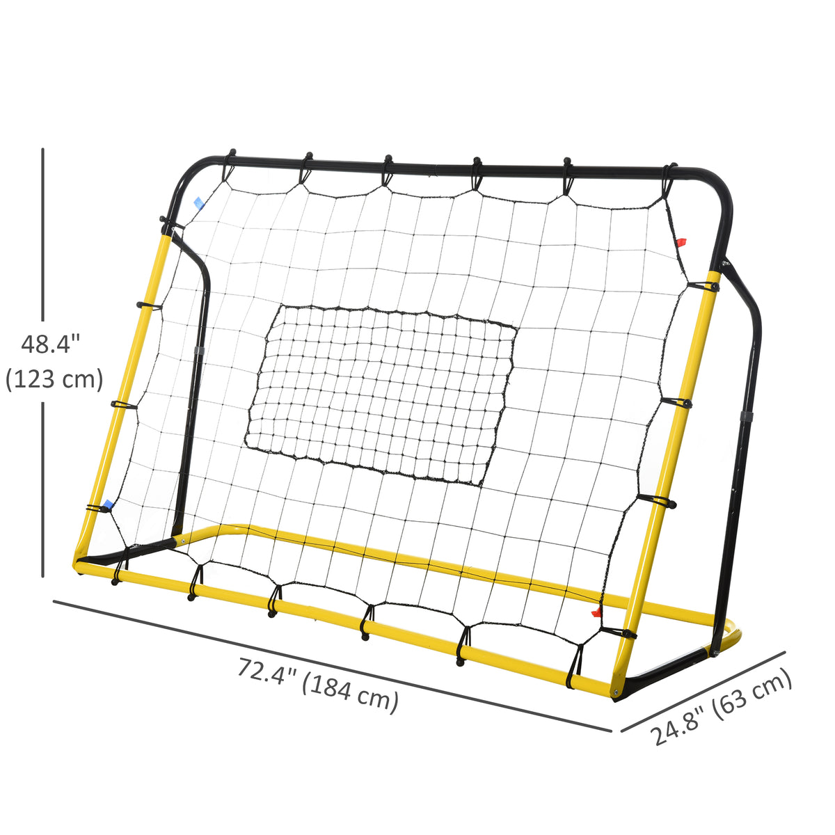 Soozier 6' x 4' Soccer Rebounder, Soccer Goal with 5 Angle Adjustable