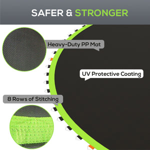 Soozier Trampoline Replacement Mat, Fits 14' Trampoline w/ 80 V-Hooks & 5.5" Springs (Spring & Frame not Included)
