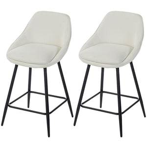 26" Counter Height Barstools Set of 2, Upholstered Swivel Bar Stools with Backrests and Armrests, Dark Grey – view 8