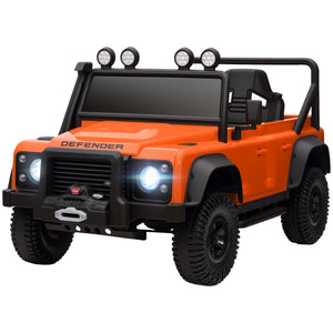 Qaba Land Rover Licensed Kids Ride on Truck with Remote Control, Spring Suspension, LED Lights, 3 Speed for Ages 3-5
