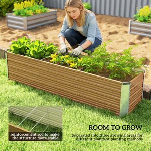 6' x 1.5' x 1.3' Galvanized Raised Garden Bed, Elevated Large Metal Planter Box w/ Install Gloves for – view 17