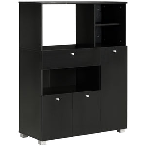 Compact Kitchen Pantry Cabinet Server Hutch Storage Buffet with Microwave Oven Stand Drawer and Shelves – view 8
