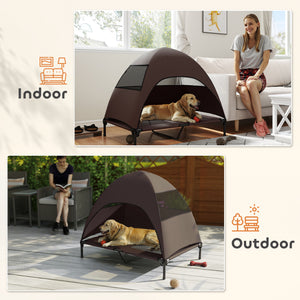Elevated Dog Bed with Canopy Raised Dog Bed Washable Mesh Steel Frame 41.7" x 29.9" x 39"