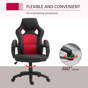 Racing Gaming Chair Office Chair Computer Desk Gamer Chair with Swivel Wheels, Padded Headrest – view 5