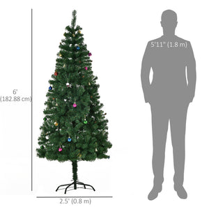 4.9ft Green Christmas Tree Artificial Xmas Holidays Party with Decoration Ornament