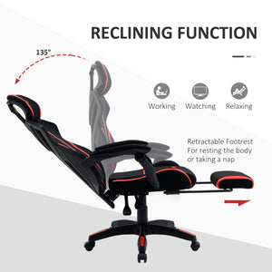 Gaming Chair, Ergonomic Computer Chair with Footrest, Headrest – view 11