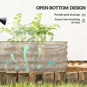 4.9 x 2 x 1ft Galvanized Raised Garden Bed Kit, Metal Planter Box with Safety Edging, Black – view 53