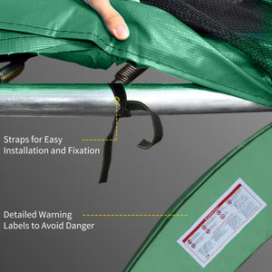 ⌀8ft Trampoline Pad ⌀96" Spring Safety Replacement Gym Bounce Jump Cover EPE Foam, No Holes for Pole, Blue – view 12