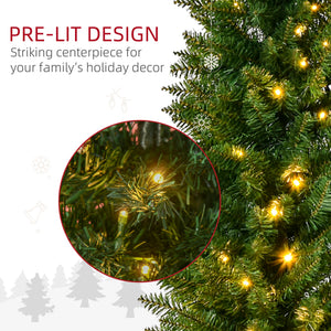 6' Pre Lit Artificial Pencil Christmas Trees, Xmas Tree with Realistic Branches and Warm White LED Lights – view 4