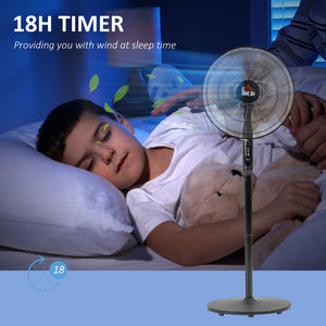 Floor Standing Fan with Remote Control, Oscillating, LED Screen, Stand Up Cooling Fan – view 6