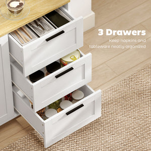 Buffet Cabinet with Soft-Close Doors, Modern Sideboard with 3 Drawers for Living Room, Kitchen – view 11