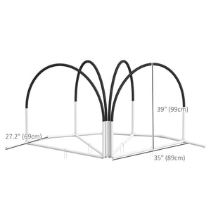 Dog Agility Kit Pet Obstacle Course Training Equipment Outdoor with Weave Poles, Carry Bag, Black – view 2