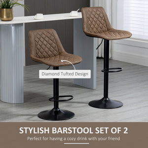 Bar Stools Set of 2, Swivel Counter Height Barstools with Back, Footrest, Adjustable Height, Black – view 10