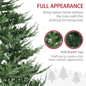 9ft Artificial Christmas Tree with Metal Base, Xmas Tree
