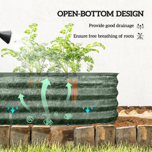 4.9 x 2 x 1ft Galvanized Raised Garden Bed Kit, Metal Planter Box with Safety Edging, Black – view 18
