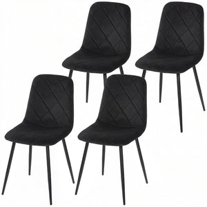 Dining Chairs Set of 4, Upholstered Dining Room Chairs with Steel Legs