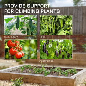71" x 71" Metal Cucumber Trellis with Netting for Climbing Plants Vegetables, A Frame Tomato Plant Support Tomato Trellis for Vegetable Garden, Patio, Balcony, Green