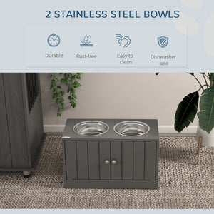 Elevated Dog Bowls for Large Dogs Pet Feeding Station with Stand, Storage – view 10