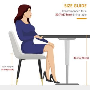 Dining Chairs Set of 2, Modern Kitchen Chair with PU Leather Upholstery and Steel Legs for Living Room – view 13