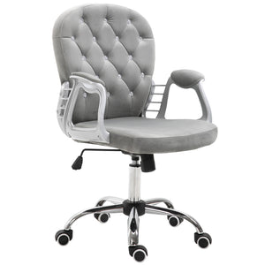Office Chair, Comfortable Computer Desk Chair with Padded Seat and Adjustable Height, Tufted Back, Black – view 3