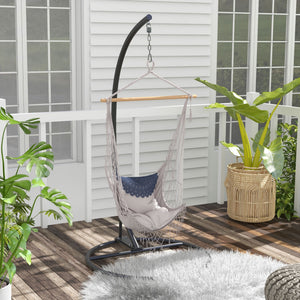 Hanging Hammock Chair Stand with Round Base, Heavy Duty Hammock Stand Only with 330 lbs. Capacity, Black