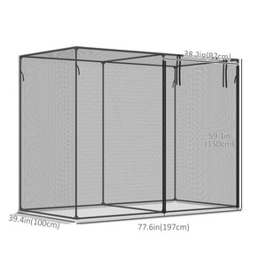 6.5 x 3.3ft Crop Cage, Garden Plant Protector with Single Zippered Door, Storage Bag and Ground Stakes – view 2