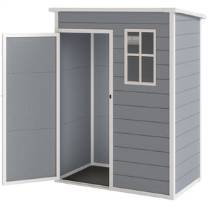 5 x 3FT Garden Shed with Floor, Outdoor Storage Shed with Lockable Door, Window and Vent for Backyard – view 8