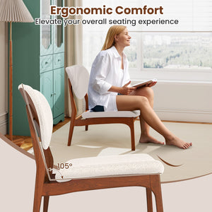 Accent Chairs Set of 2 with Side Table and Solid Wood Frame-Beige view 8
