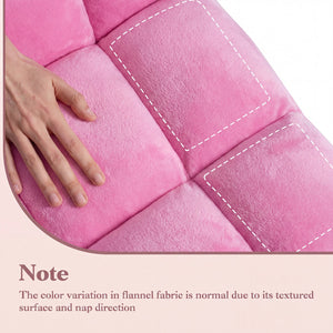 Adjustable 14-position Cushioned Floor Chair-Pink view 4