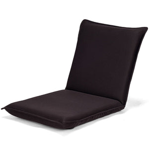 Adjustable 6 positions Folding Lazy Man Sofa Chair Floor Chair-Coffee view 3
