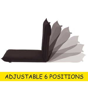 Adjustable 6 positions Folding Lazy Man Sofa Chair Floor Chair-Coffee view 5
