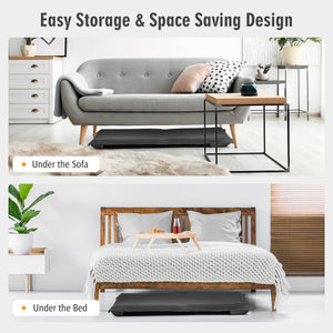 Adjustable 6 positions Folding Lazy Man Sofa Chair Floor Chair-Gray view 8