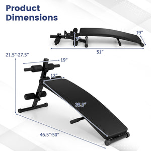 Adjustable Decline Sit Up Bench for Exercise for Home Gym view 5