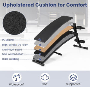 Adjustable Decline Sit Up Bench for Exercise for Home Gym view 7