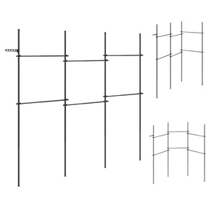 Adjustable Floor to Ceiling Clothes Rack with 6 Hanging Rods-Black view 4