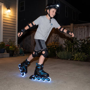 Adjustable Kids' Incline Skates 4 Sizes Adjustable Blade Roller-Blue view 6