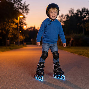 Adjustable Kids' Incline Skates for Boys Girls Ages 5-14-Black view 3