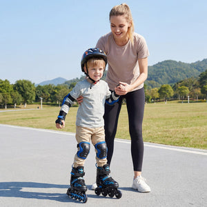 Adjustable Kids' Incline Skates for Boys Girls Ages 5-14-Blue view 2