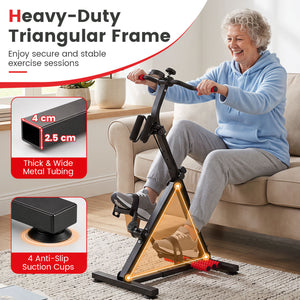 Adjustable LCD Pedal Exercise Bike with Massage-Red view 9