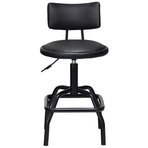 Adjustable Swivel Vintage PU Leather Bar Stool view 6