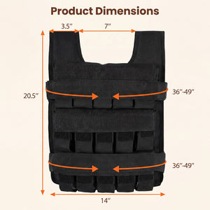 Adjustable Weighted Vest for Men and Women with Removable Iron Weights-44 lbs and S Size view 4