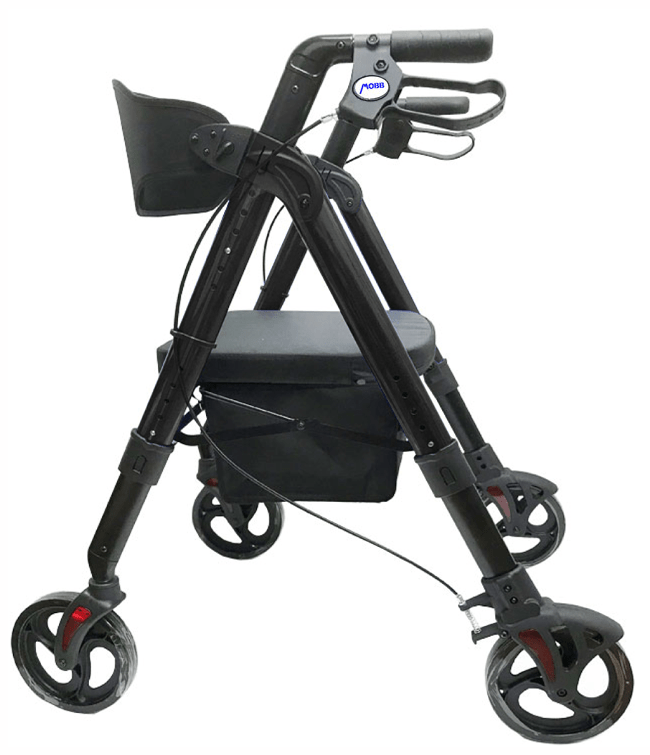 MOBB Aluminum Folding Bariatric Rollator, 400 lb Capacity
