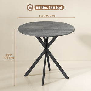 31.5" Industrial Round Dining Table - White Oak – view 16