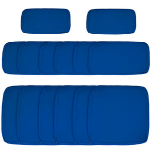 Outdoor 14pc Patio Rattan Sofa Set Cushion Polyester Cover Replacement Set - No Cushion Included Beige – view 2