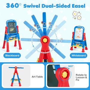 Art Easel for Kids with Adjustable Height-Blue view 6